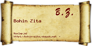 Bohin Zita névjegykártya